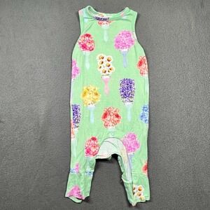 Posh Peanut lot Floral‎ Print Romper Sleeveless One Piece Outfit 3-6 Months